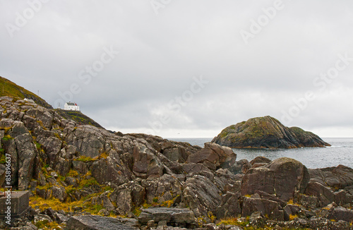 Lighthouse Krakenes on an ocean coast