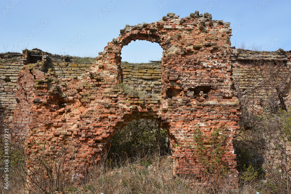 Ruins. Oreshek fortress in Shlisselburg. Saint-Petersburg district