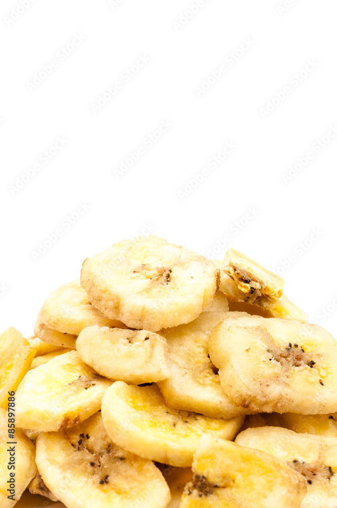 Bananenchips freigestellt