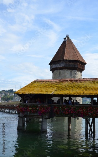 Chapel Bridge in Lucerne  Switzerland