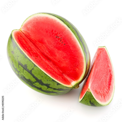 Sweet watermelon isolated on white background cutout