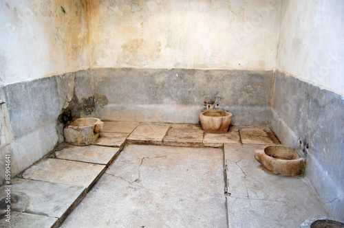 Prison bathroom.(Historical Sinop Prison). Sinop,TURKEY