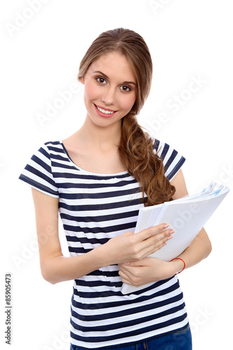 Student Girl isolated over background