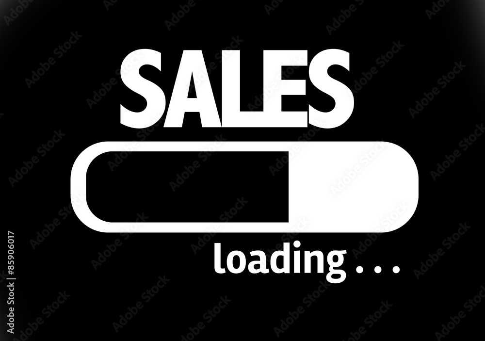 Progress Bar Loading with the text: Sales