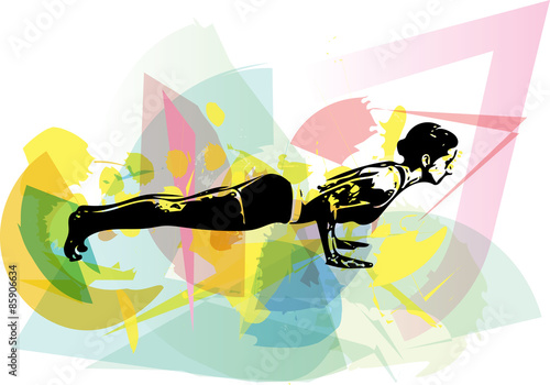 Yoga woman illustration