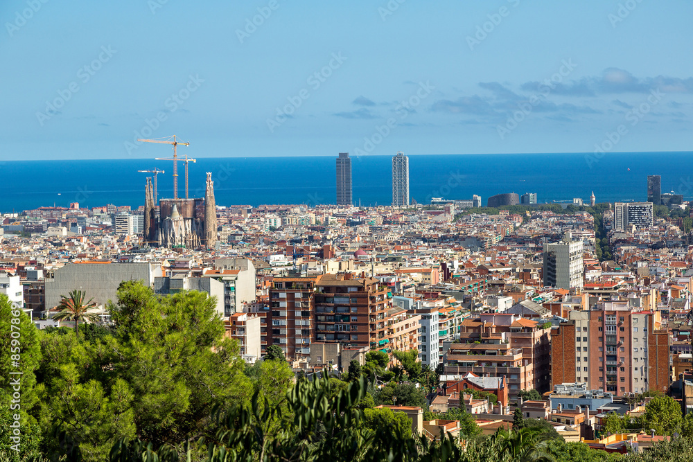 Panoramic view of Barcelona