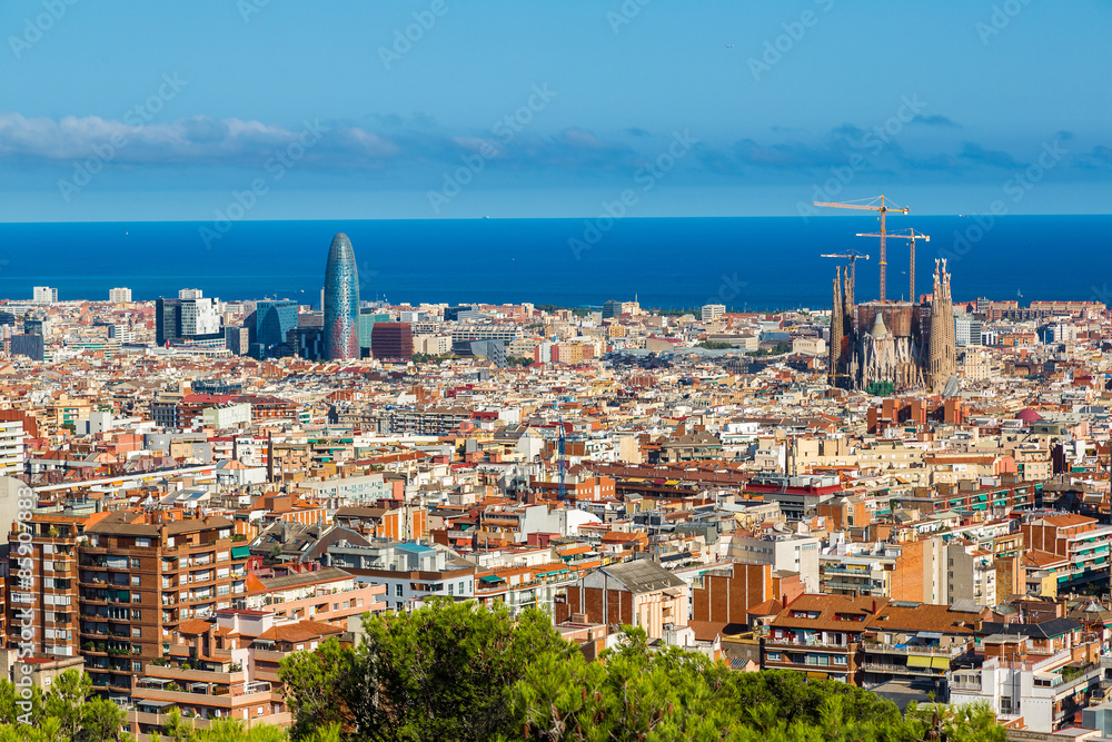 Fototapeta premium Panoramic view of Barcelona