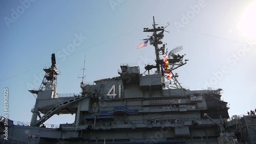 Time lapse footage of USS Midway Museum in San Diego, California photo
