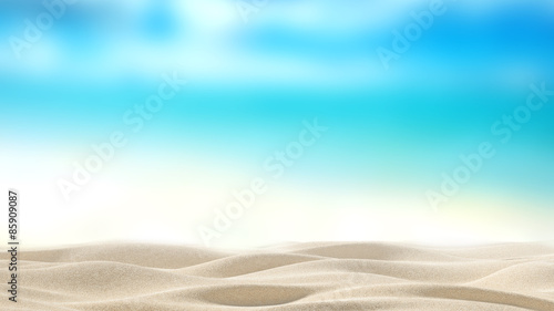 Fototapeta Naklejka Na Ścianę i Meble -  sandy beach with blur sea