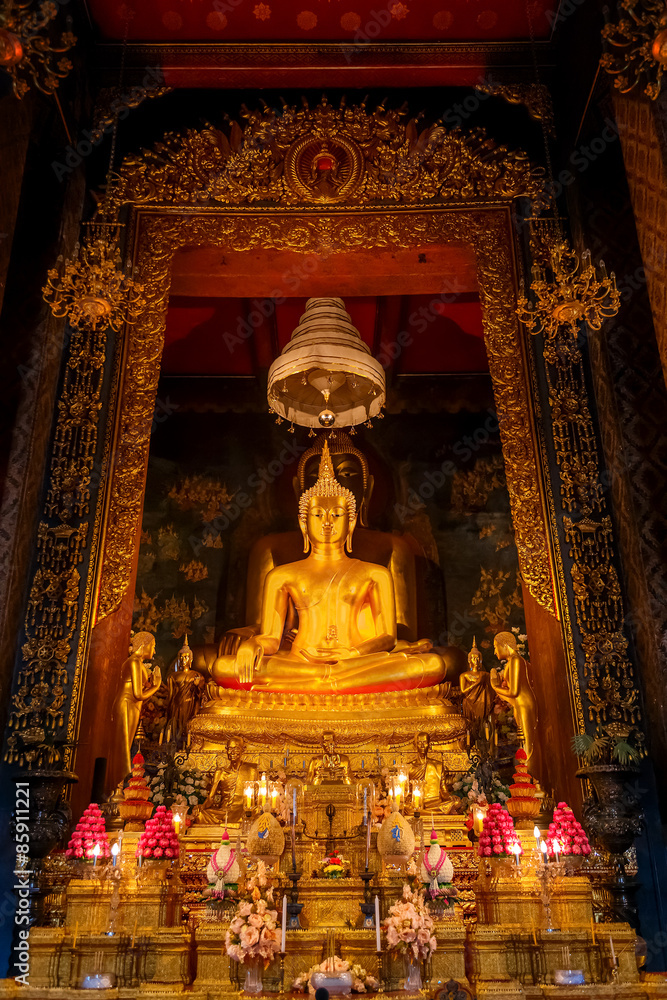 Buddha Statue at Wat Bovorn (Bowon) in Bangkok, Thailand Buddha Statue at Wat Bovorn (Bowon) in Bangkok, Thailand