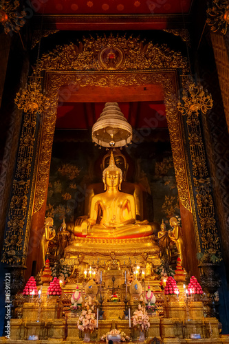 Buddha Statue at Wat Bovorn (Bowon) in Bangkok, Thailand