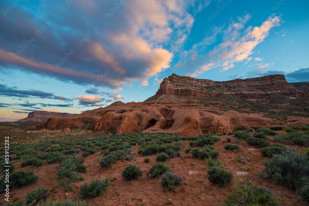  Beautiful Sunset at Cave Point, Grand Staircase - Escalante Nat