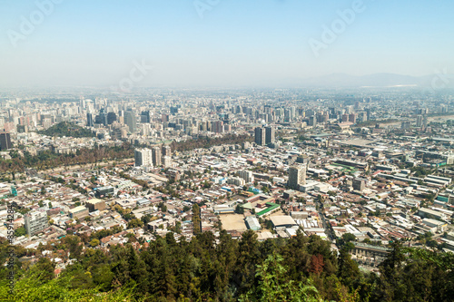 Aerial view of Santiago de Chile