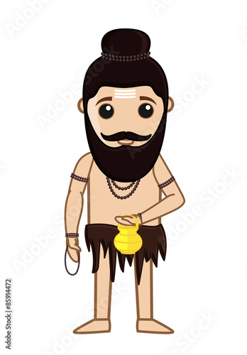 Maharishi Vishvamitra Vector Illustration
