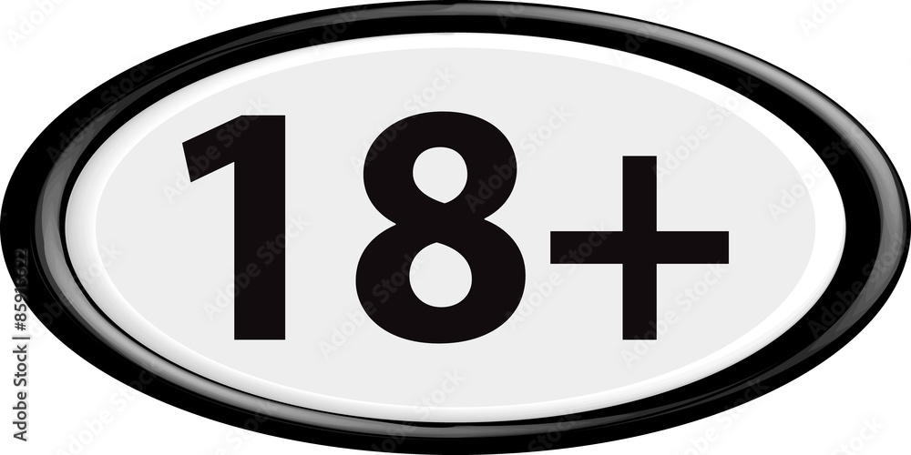 Button 18+ Button 18+