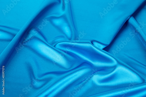 Blue silk drapery. 