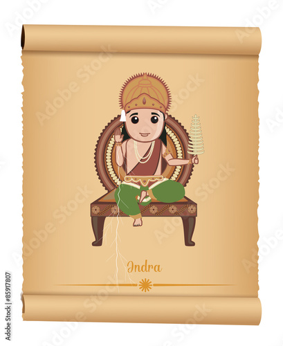 Indian Hindu Mythological Goddess Indra