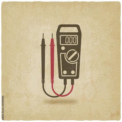 digital multimeter symbol old background