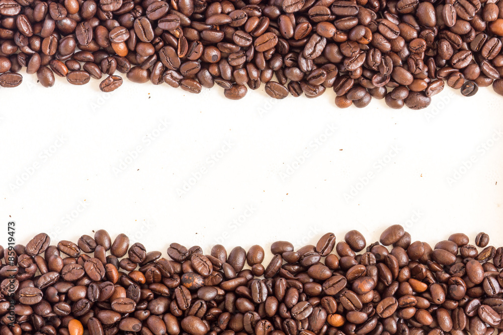Coffee Beans on white background for presentation and business Coffee Beans on white background for presentation and business