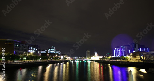 Dublin Timelapse Liffey City Night