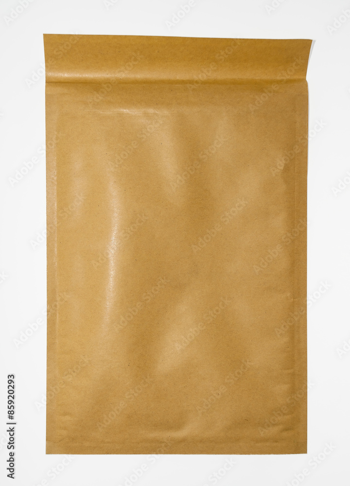 Padded mail envelope on white background Padded mail envelope on white background