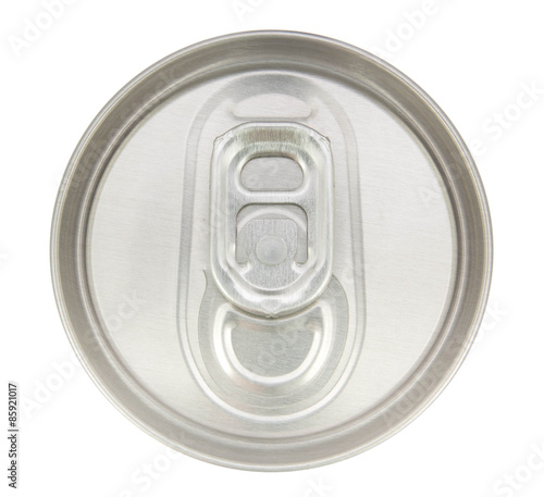 high angle view of aluminum soda can