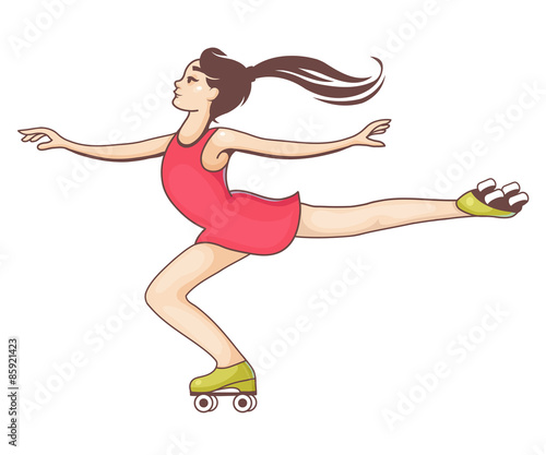 Girl on roller skates