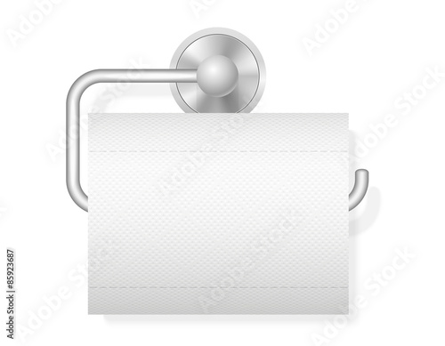 toilet paper on holder vector illustration