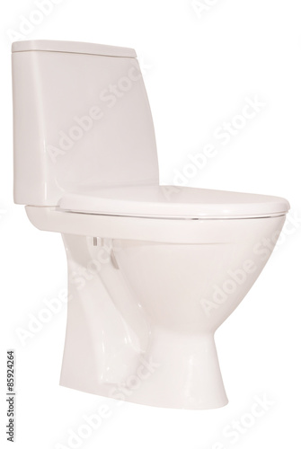 Canvas-taulu White toilet bowl  (Clipping path)