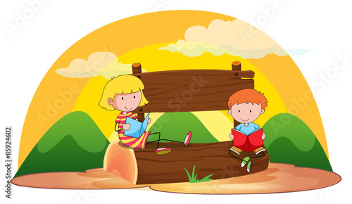 Banner and children