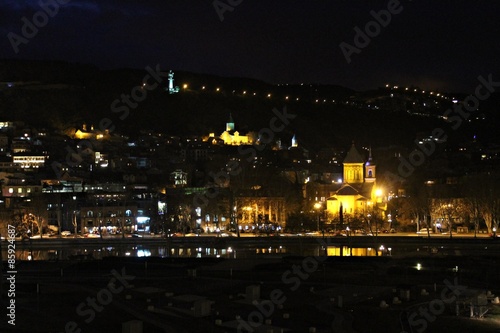 night Tbilisi, two churches