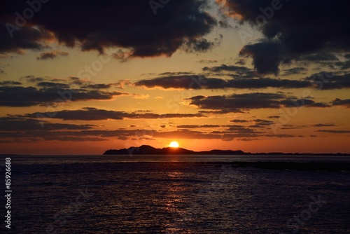 Sunset landscape from of Jeju island, Korea © jipen