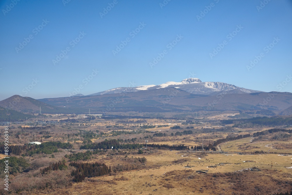 Hanla Mountain, View from SaeByeol Volcanic Cone in Jeju Island