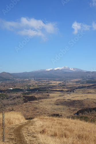 Hanla Mountain, View from SaeByeol Volcanic Cone in Jeju Island