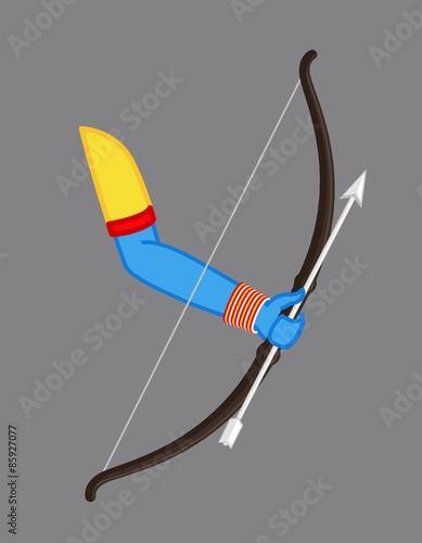 Bow Arrow Vector - Hindu Mythological Weapon