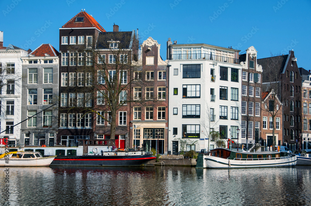 City life in Amsterdam city center