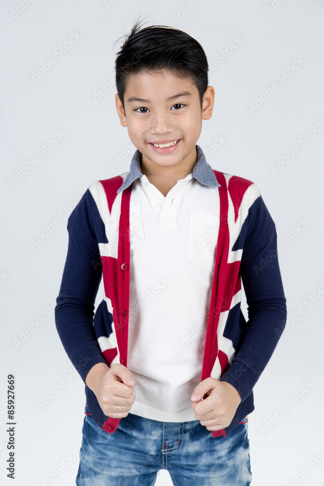 Fototapeta premium Little asian boy with smile face