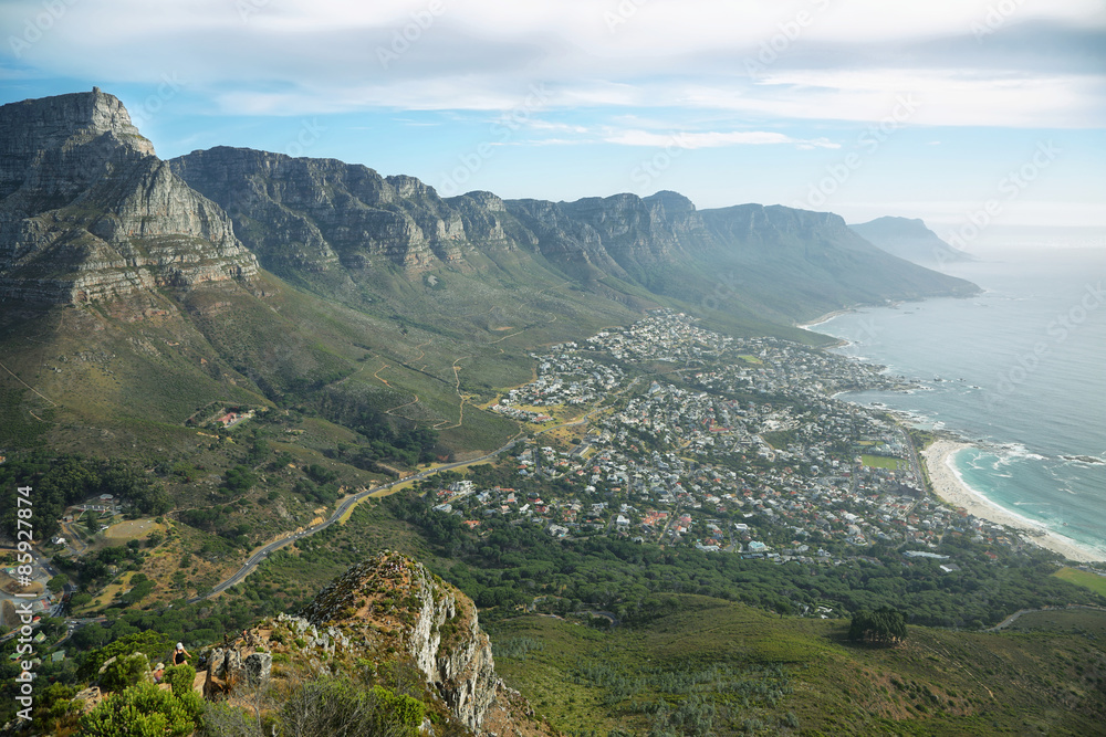 Table Mountain and twelve apostles