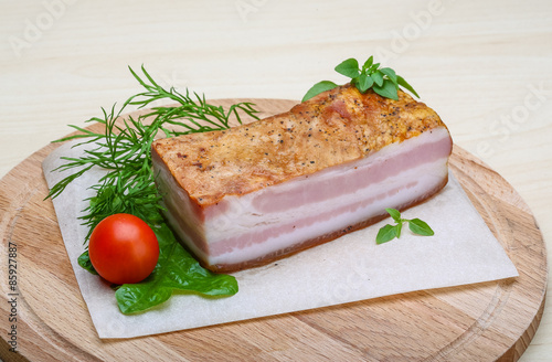 Raw bacon