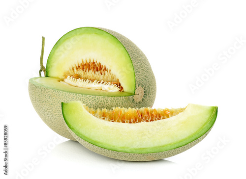 cantaloupe melon isolated on the white background