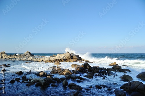 white waters in seaside of East-Sea, Korea photo