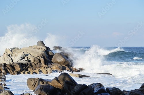 white waters in seaside of East-Sea, Korea photo