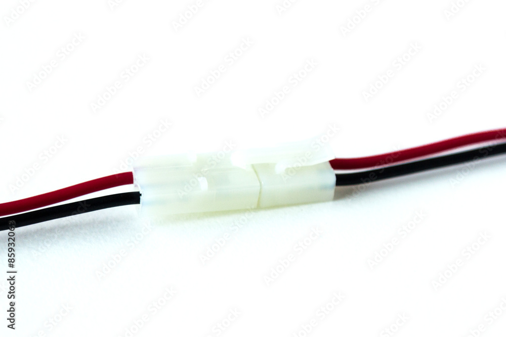 Wire connector on white background Wire connector on white background