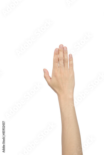 hand showing the five fingers