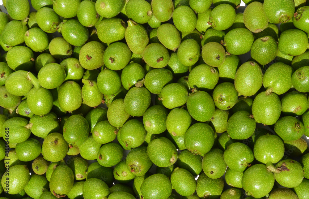 Green young walnuts Green young walnuts