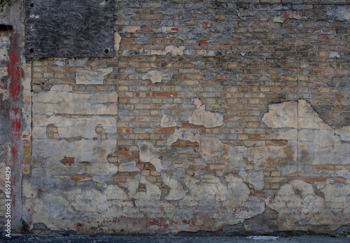 muro di mattoni vintage