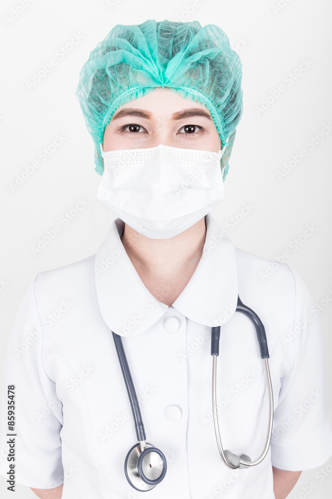 Beautiful nurse with a stethoscope