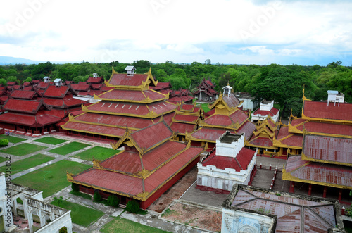 Top view of Mandalay Palace in Mandalay, Myanmar