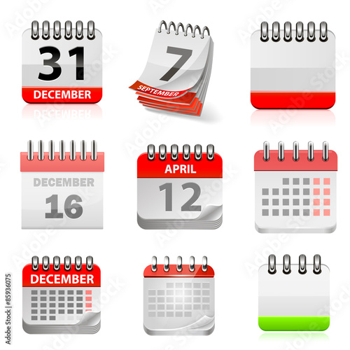 Vector calendar set.