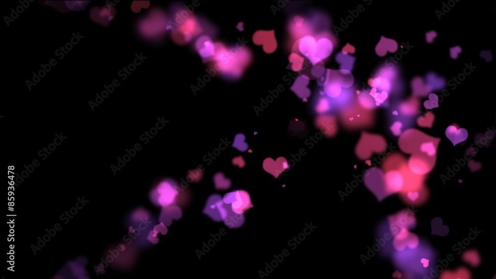Colorful bokeh hearts Colorful bokeh hearts